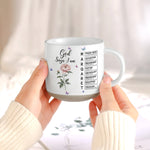 God Says You Are Custom Birth Flower & Name In Bible Verses - Personalized Mug 4