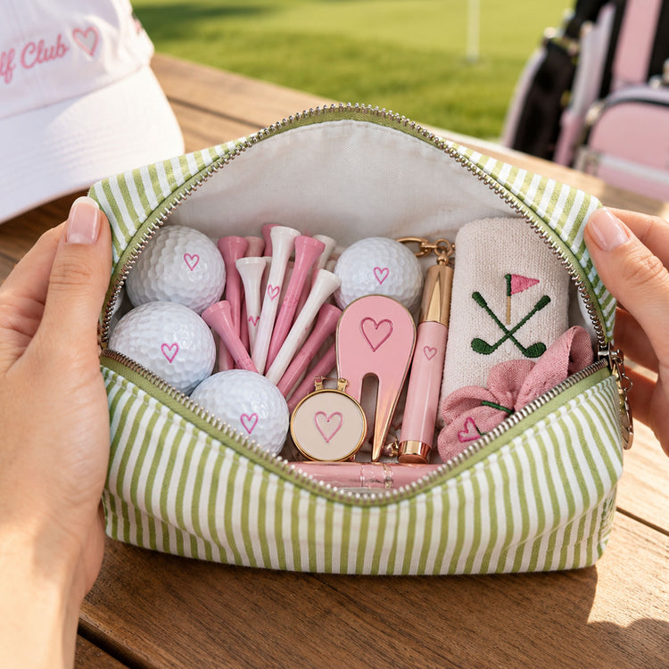 Golf Essentials Bag Golfer Travel Pouch Gift For Her - Personalized Makeup Bag 5