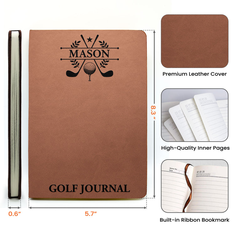 Golf Log Book - Golf Gifts For Him, Husband, Dad, Grandpa - Personalized Journal 6