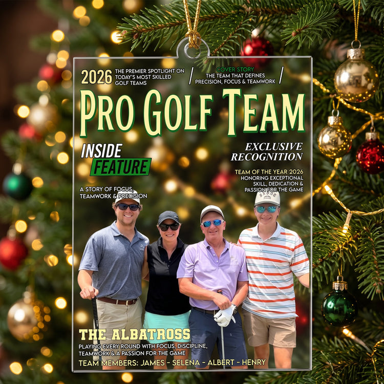 Golf Magazine Gift For Golf Lover Goft Team - Personalized Ornament 1
