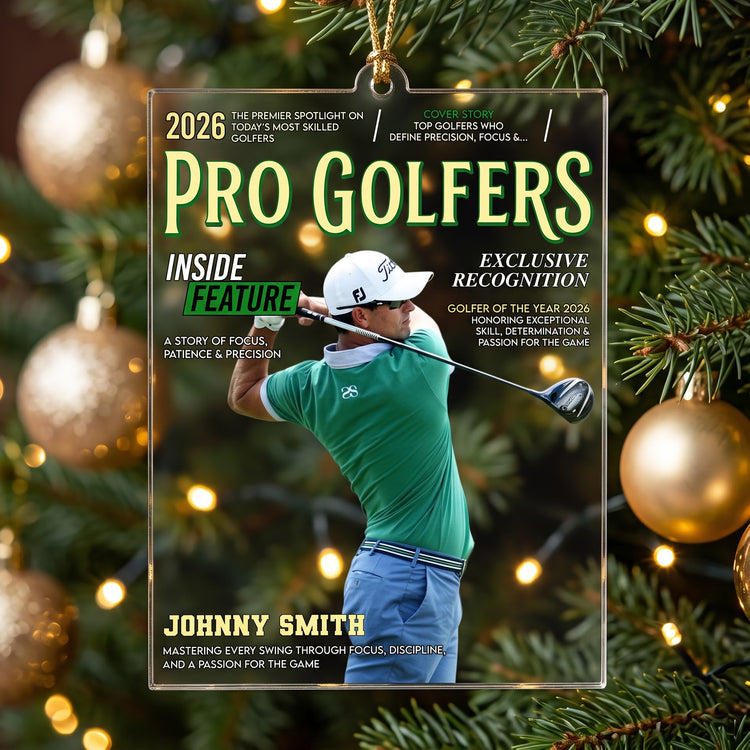 Golf Magazine Gift For Golf Lover Goft Team - Personalized Ornament 2
