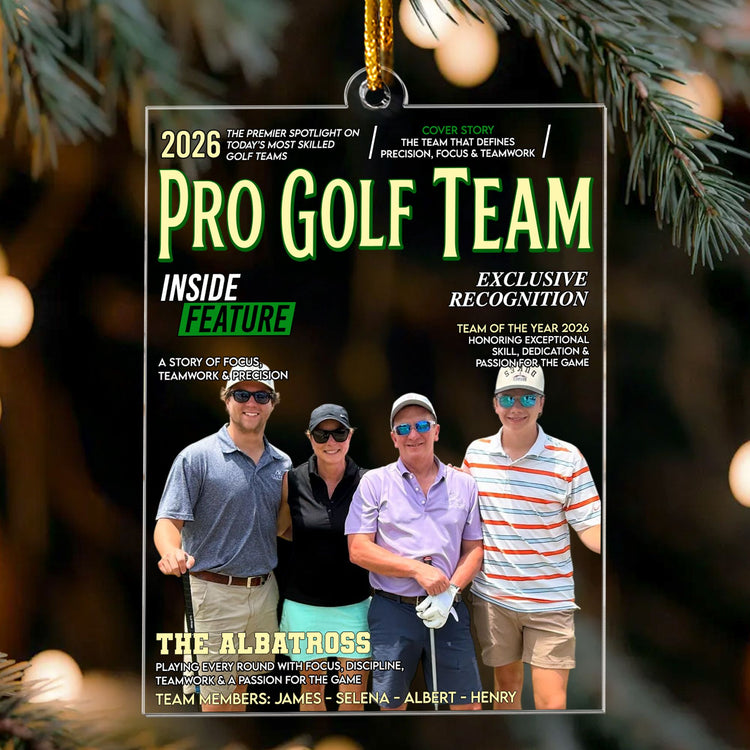 Golf Magazine Gift For Golf Lover Goft Team - Personalized Ornament 3