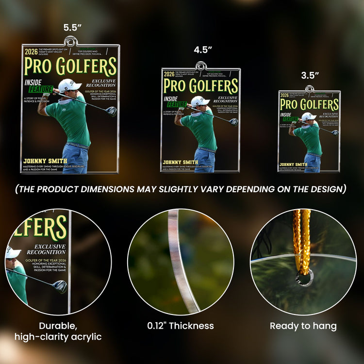 Golf Magazine Gift For Golf Lover Goft Team - Personalized Ornament 6