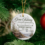 Gone Fishing In Peaceful Waters Above - Personalized Ornament 4