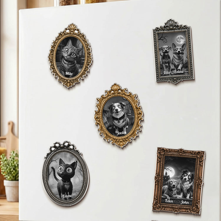 Gothic Christmas Art Clay For Pet - Personalized Magnet 2