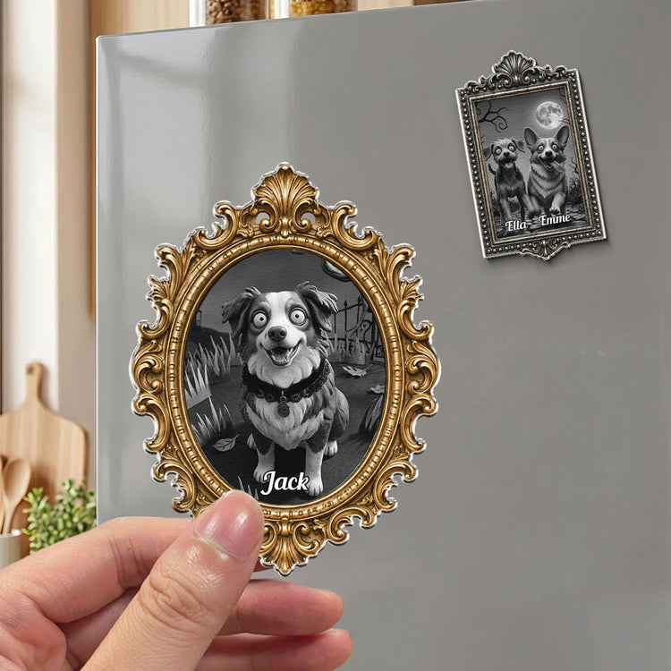Gothic Christmas Art Clay For Pet - Personalized Magnet 5