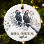 Gothic Christmas Merry F-Caw-F - Personalized Ornament 4