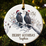 Gothic Christmas Merry F-Caw-F - Personalized Ornament 5