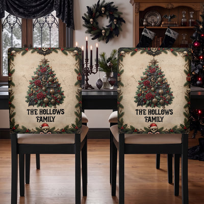 Gothic Christmas Style Our Family - Personalized Chair Back Cover