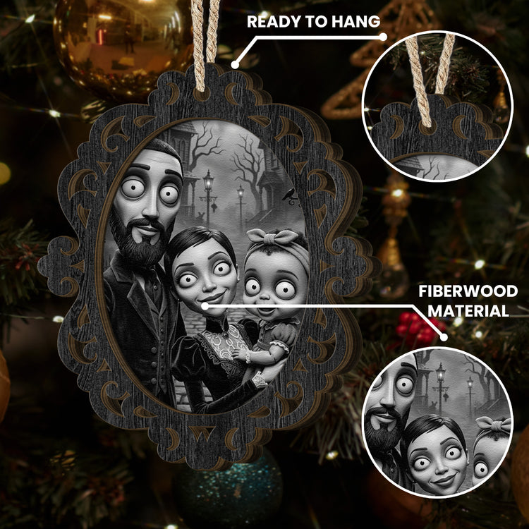 Gothic Christmas Style Our Family - Personalized Ornament 6