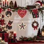 Gothic Christmas With Our Family - Personalized Garland Banner 1