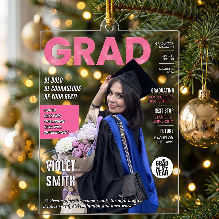 Graduation Magazine - Personalized Ornament 1