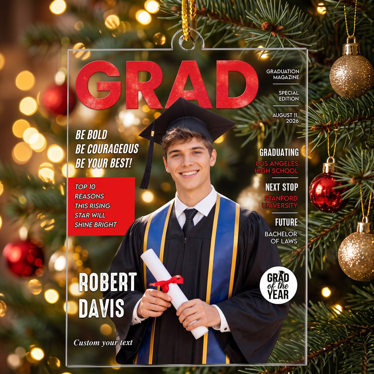 Graduation Magazine - Personalized Ornament 2