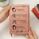 Graduation Motivation God Has Great Plans For You - Personalized Leather Journal