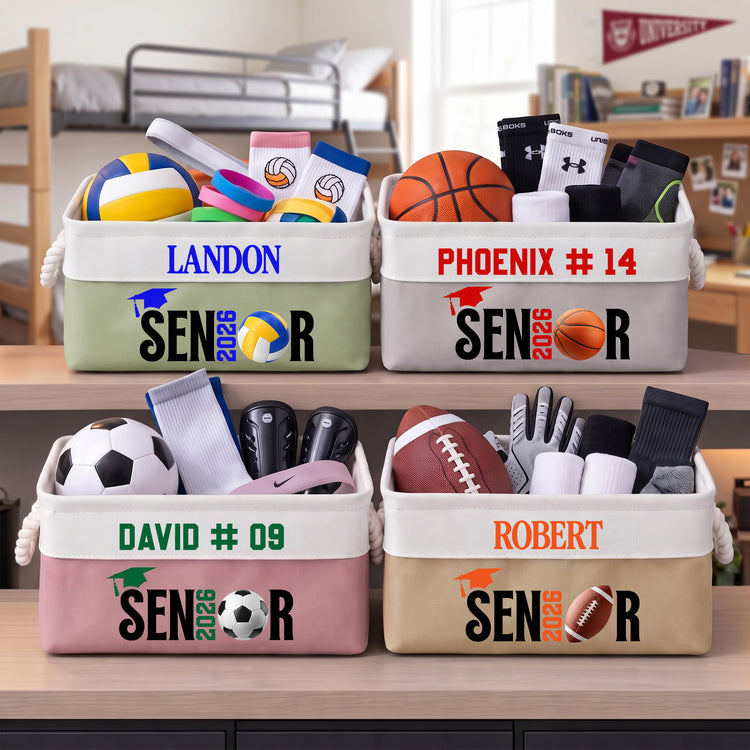 Graduation Sport Senior Basket For Daughter, Son, Club - Personalized Storage Basket 1