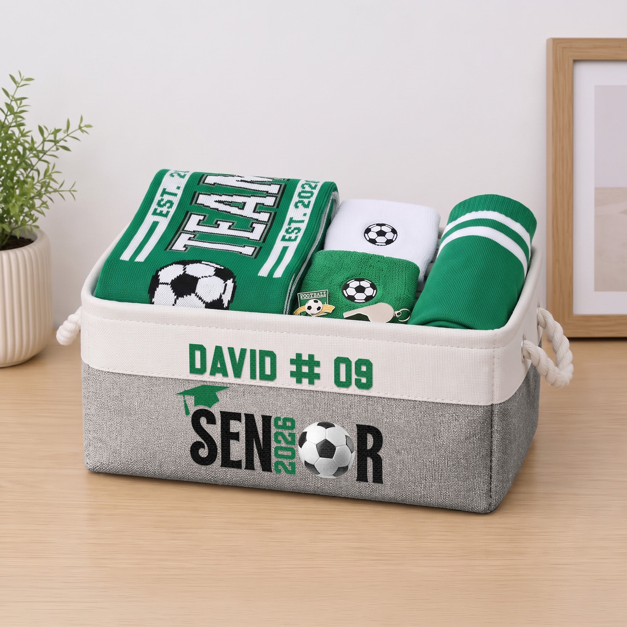 Graduation Sport Senior Basket For Daughter, Son, Club - Personalized Storage Basket 3