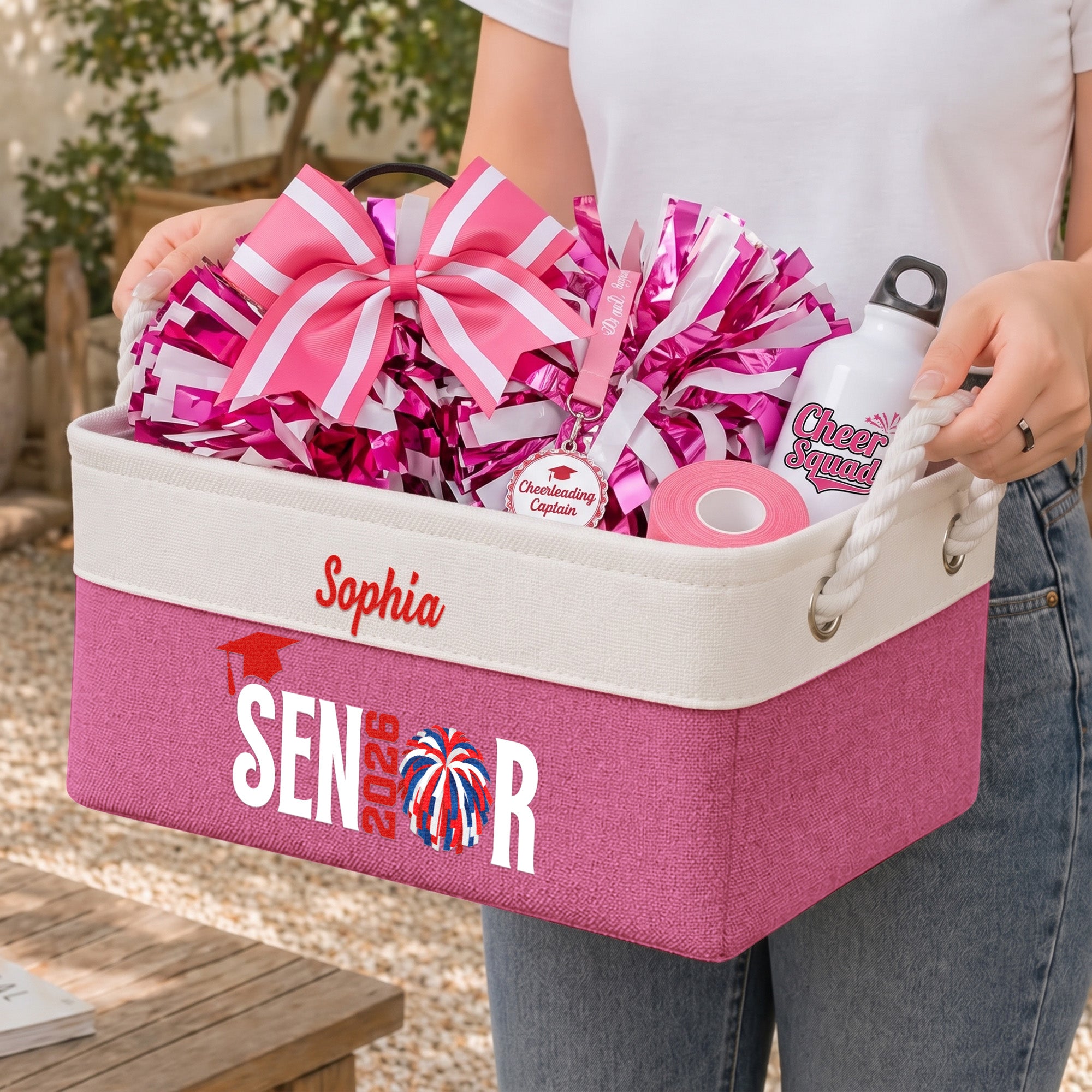 Graduation Sport Senior Basket For Daughter, Son, Club - Personalized Storage Basket 4