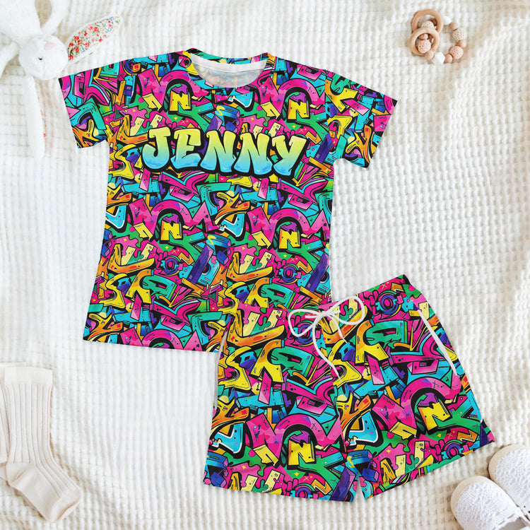 Graffiti Name Custom - Personalized Kids Clothing Set 2