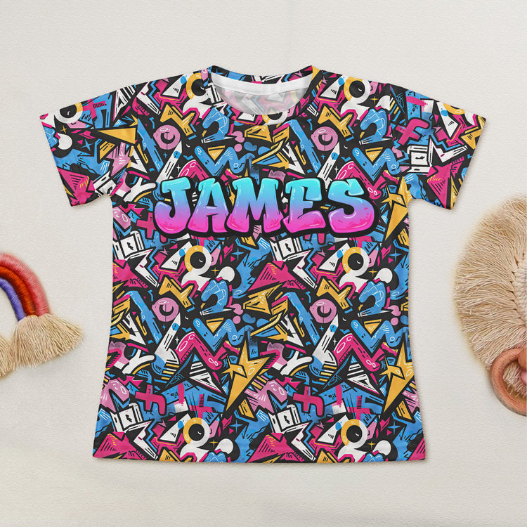 Graffiti Name Custom - Personalized Kids Clothing Set 5