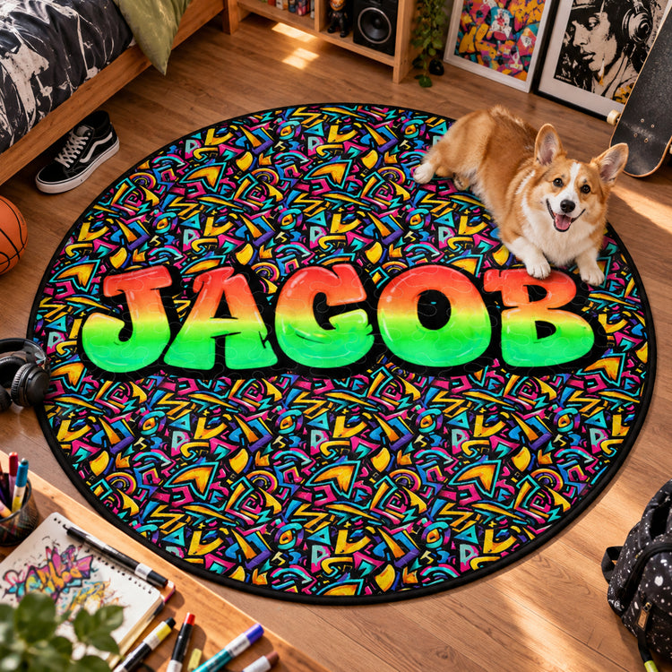 Graffiti Name Custom - Personalized Quilted Mat 2