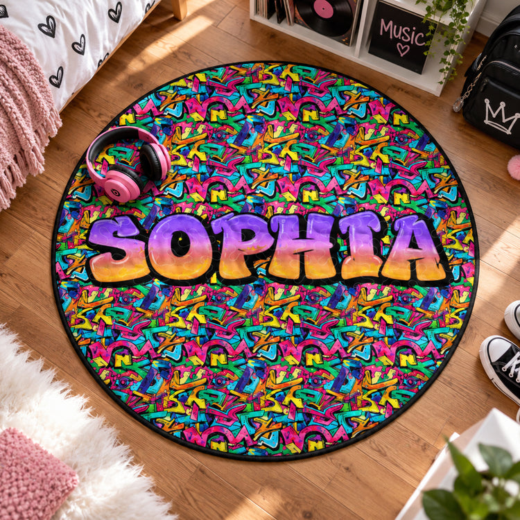 Graffiti Name Custom - Personalized Quilted Mat 3