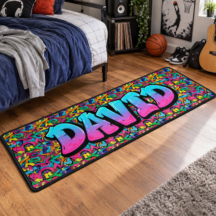 Graffiti Name Custom - Personalized Runner Rug 2