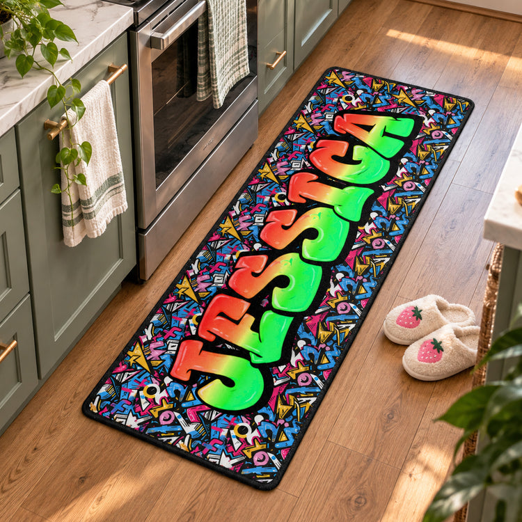 Graffiti Name Custom - Personalized Runner Rug 3