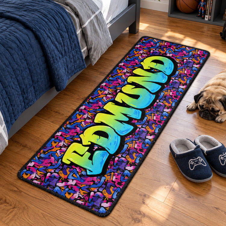 Graffiti Name Custom - Personalized Runner Rug 5