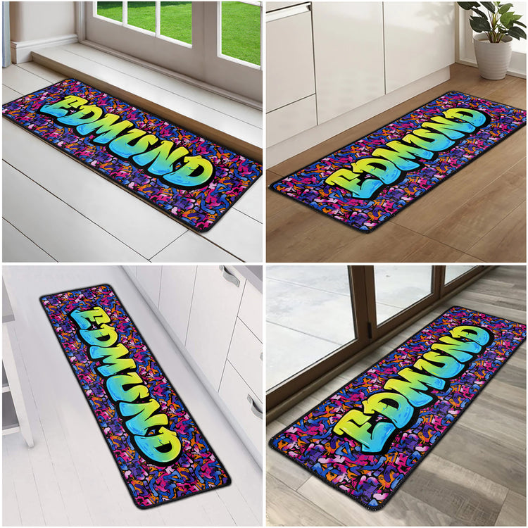 Graffiti Name Custom - Personalized Runner Rug 6
