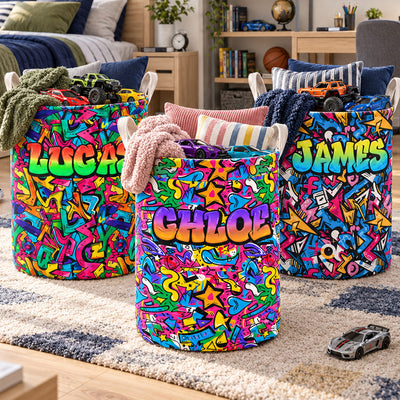 Graffiti Style Name Custom - Personalized Basket