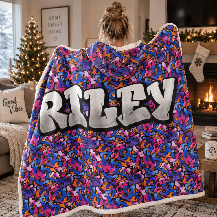 Graffiti Style Name Custom - Personalized Blanket 7