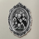 Grandkids Gothic Portrait Spooky Halloween - Personalized Magnet 3