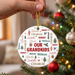 Grandkids Make Life Grand - Customize With Kids Names - Personalized Ornament 2