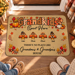 Grandkids Spoil Here Custom Grandkids Turkey - Thanksgiving Fall Season Decorations - Personalized Doormat 2
