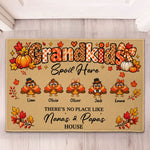 Grandkids Spoil Here Custom Grandkids Turkey - Thanksgiving Fall Season Decorations - Personalized Doormat 3
