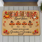 Grandkids Spoil Here Custom Grandkids Turkey - Thanksgiving Fall Season Decorations - Personalized Doormat 4