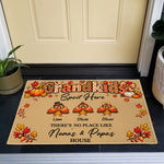 Grandkids Spoil Here Custom Grandkids Turkey - Thanksgiving Fall Season Decorations - Personalized Doormat 5