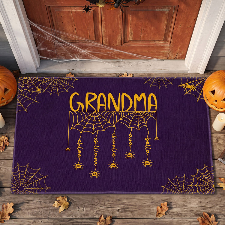 Grandma Spooky Spiders Web - Personalized Doormat 2