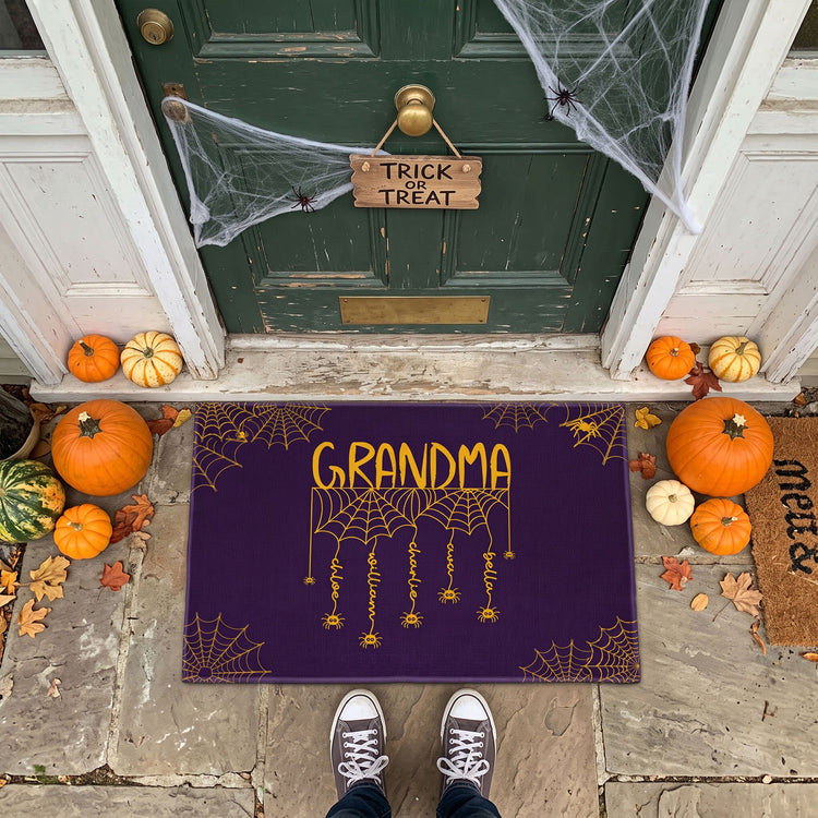 Grandma Spooky Spiders Web - Personalized Doormat 4
