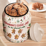 Grandma's Cookie Jar To Be Shared With Christmas Gift For Her, Grandma, Nana - Personalized Cookie Jar 4