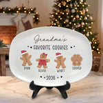 Grandma's Favorite Cookies Christmas Gifts For Nana, Grandma - Personalized Platter 1