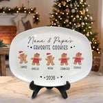 Grandma's Favorite Cookies Christmas Gifts For Nana, Grandma - Personalized Platter 2