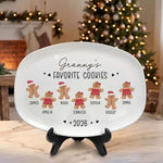 Grandma's Favorite Cookies Christmas Gifts For Nana, Grandma - Personalized Platter 3