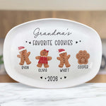 Grandma's Favorite Cookies Christmas Gifts For Nana, Grandma - Personalized Platter 4