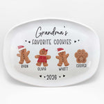 Grandma's Favorite Cookies Christmas Gifts For Nana, Grandma - Personalized Platter 6