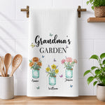 Grandma's Garden - Custom Birth Flower, Gift For Nana From Grandkids - Personalized Kitchen Towel 1