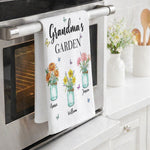Grandma's Garden - Custom Birth Flower, Gift For Nana From Grandkids - Personalized Kitchen Towel 4