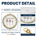 Grandma's Garden Patchwork Birth Flower Print - Personalized Ornament 6