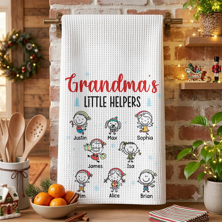 Grandma's Little Helpers - Personalized Kitchen Towel 1