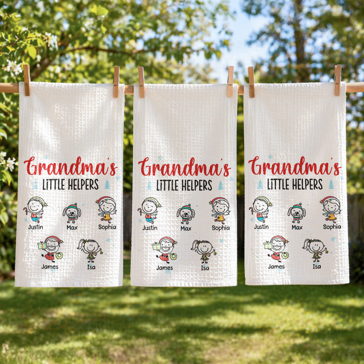Grandma's Little Helpers - Personalized Kitchen Towel 2